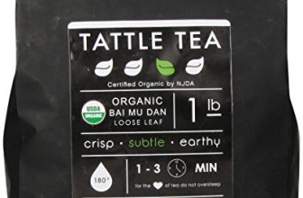 Tattle Tea Organic Bai Mu Dan White Tea, 1 Pound