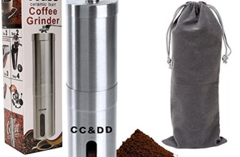 Coffee Beans Grinder, Professional Coffee Grinders Manual- With Travel Bag, Hand Crank Design Works for Coffee Beans, Pepper and Spices