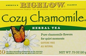 Bigelow Cozy Chamomile Herbal Tea, 20-Count Boxes (Pack of 6)