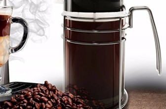 Bruntmor KRATER 8 Cup (34 Oz) Modern French Press Coffee and Tea Maker with 3 Bonus Filter Screens, Best Coffee Press Pot with Stainless Steel Plunger & Borosilicate Heat & Shock Resistant Glass