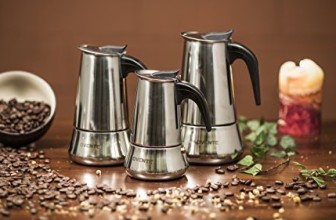 Ovente MPE09 9-Cup Stovetop Stainless Steel Espresso Maker