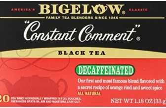 Bigelow Decaffeinated Constant Comment Tea, 20-Count Boxes (Pack of 6)