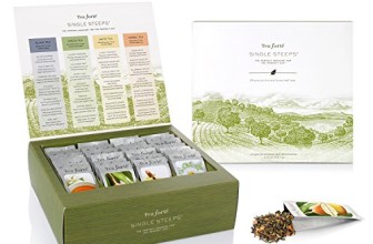 Tea Forte Single Steeps Loose Leaf TEA CHEST, 28 Different Single Serve Pouches – Black Tea, Green Tea, White Tea, Herbal Tea