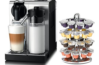 DeLonghi Nespresso Lattissima Pro Stainless Steel Capsule Espresso and Cappuccino Machine with Bonus 40 Capsule Carousel