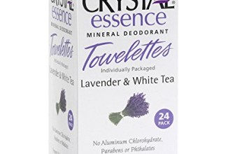 Crystal Essence Mineral Deodorant Lavender and White Tea Towelettes, 5.5 Ounce