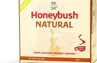 Honeybush Tea Organic FAIR TRADE South African Honey Bush Tea Bags – 80 count – Imported Natural Caffeine Free, Sweet Tasting, Antioxidant & Mineral Rich, Healthy Herbal Tea. USDA Certified 100% Organic, Fairtrade, Ericaville Honeybush (NOT plantation grown).