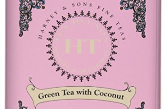 Harney and Sons Fine Teas, Green Tea coconut, 20 tea sachets 1.4 oz/ 40 grams
