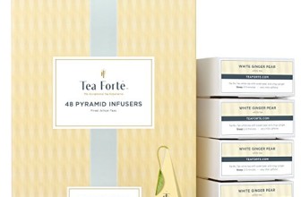 Tea Forte BULK PACK White Ginger Pear White Tea, 48 Handcrafted Pyramid Tea Infusers