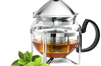 Chef’s Star Functional Infuser Tea Maker – Premium Stainless Steel Tea Infuser – Heat Resistant Glass