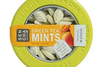 Sencha Naturals Green Tea Mints, Tropical Mango, 1.2-Ounce Canister