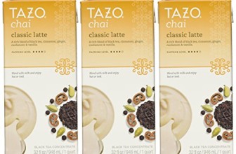Tazo Chai Natural Spiced Black Tea Latte Concentrate 32-ounce Boxes (Pack of 3)