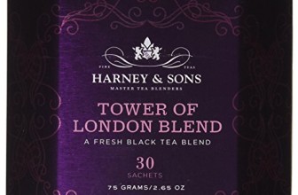 Harney and Sons Tower of London, Flavored Black 30 Sachets per Tin
