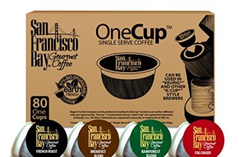 San Francisco Bay Coffee OneCup for Keurig K-Cup Brewers Variety Pack, 80 Count