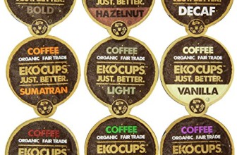 EKOCUPS Organic and Fair Trade Gourmet Coffee Single Serve Cups for Keurig Brewer, 20 Count