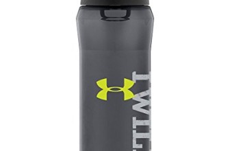 Under Armour Draft 24 Ounce Tritan Bottle with Flip Top Lid, Cool Grey