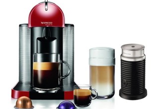Nespresso VertuoLine Coffee Espresso Maker Machine w/ Milk Frother & 12 Capsules