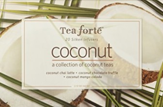 Tea Forte Coconut Collection Ribbon Box – 20 Silken Pyramid Infusers