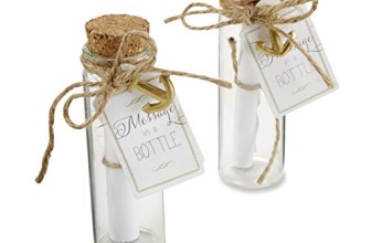 Kate Aspen “Message in a Bottle” Glass Favor Bottle, Set of 12