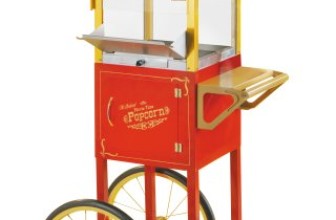 Nostalgia Electrics CCP510 53″ Tall Vintage Collection 6-Ounce Kettle Commercial Popcorn Cart
