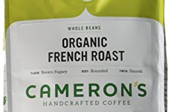Cameron’s Organic French Roast Whole Bean Coffee, 32-Ounce Bag