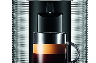 Nespresso A+GCA1-US-CH-NE VertuoLine Coffee and Espresso Maker with Aeroccino Plus Milk Frother, Chrome