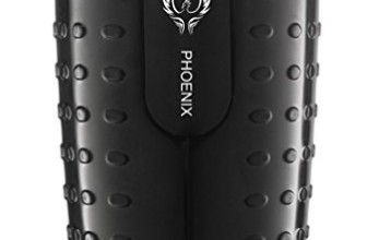 Phoenix Coffee Bean Grinder with Brush, Oval Design with Stainless Steel Blade – B250 – 2.5oz (70 gm) capacity – Black