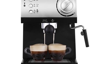 VonShef Electric 15 Bar Automatic Espresso and Cappuccino Coffee Maker Machine