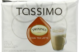 Twinings Chai Tea Latte (8 Servings), 16-Count T-Discs for Tassimo Coffeemakers (Pack of 2)