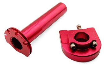 Red Motorstar Motorcycle Parts Dirt Pit Bike Universal 7/8″(22mm) Aluminum Throttle Handle Lever Control Fit For Yamaha YZF R6 2005-2012