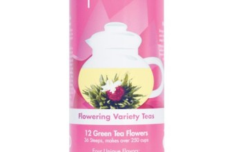 Primula Flowering Green-Tea 12-Count Variety Pack with Gift Canister
