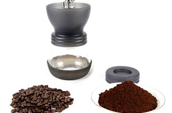 Black Manual Coffee Grinder, Burr Espresso Coffee Grinder -Food Saftey Ceramic, Hand-crank Coffee Mill
