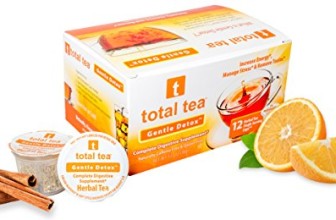 Gentle Detox Tea K-cup + Reduce Bloating Constipation and Weight Loss Tea + Doctor Recommended + 10 Natural Herbs for Diet + Delicious Cinnamon Citrus Aroma + 12 Kcup Supply + Not Keurig 2 Compatible