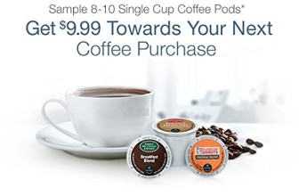 Single Cup Coffee Pods Sample Box, 8 or More Samples ($9.99 credit with purchase)