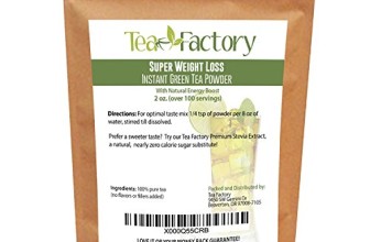 Instant Green Tea Powder – 100% Pure Tea – No Fillers, Additives or Artificial Ingredients of Any Kind (2 oz – appx 100 Servings)