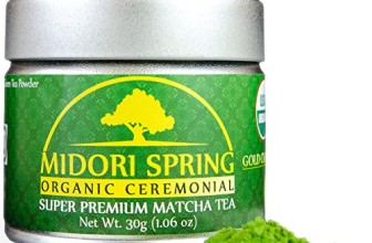 Midori Spring Organic Ceremonial Matcha – Gold Class – Super Premium 1st Harvest Japanese Matcha Green Tea (30g)