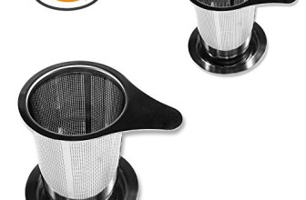 LOYMR Tea Infuser 304 Stainless Steel Extra-Fine Brew-in-Mug Tea Strainer with Lid – Perfect for Single Cup Fine Mesh Basket type for Loose Leaf Tea (Pack of 2)