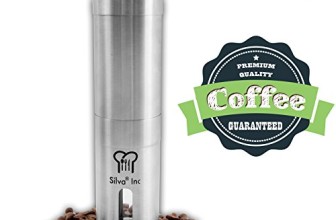 Silva Stainless Steel Manual Adjustable Burr Coffee Grinder- Herb and Spice Grinder mill- For French Press -Aeropress Compatible.