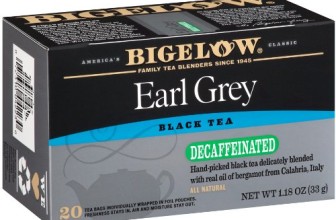 Bigelow Decaffeinated Earl Grey Tea, 20-Count Boxes (Pack of 6)
