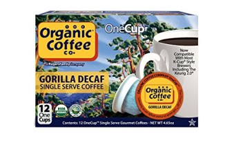 The Organic Coffee Co. OneCup, Decaf Gorilla, 12 Single Serve Coffees