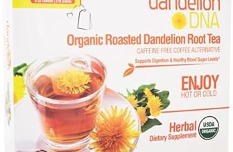 Roasted Dandelion Root Tea – USDA Organic – Supports Digestion, Kidney & Liver Health – 120 Bags