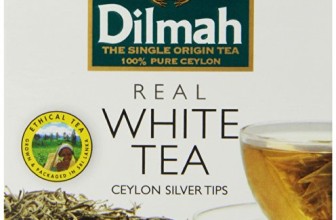 Dilmah White Tea, Ceylon Silver Tips, 10-Count Luxury Leaf Teabags (Pack of 2)
