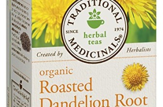 Traditional Medicinals Organic Roasted Dandelion Root Tea, 16 Tea Bags (Pack of 6)