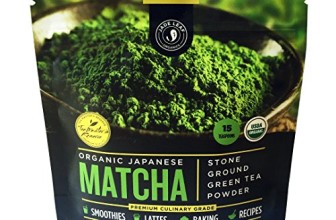Jade Leaf – Organic Japanese Matcha Green Tea Powder, Premium Culinary Grade (Preferred By Chefs and Cafes for Blending & Baking) – [30g starter size]