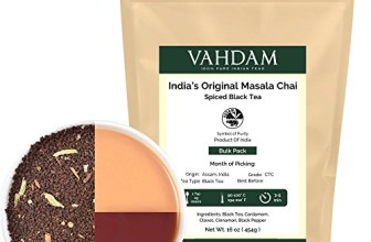 Vahdam India’s Original Masala Chai – Spiced Chai Tea,16 Oz (Makes 230-250 Cups) – Delicious Blend of Assam CTC Black Tea- Cardamom, Cinnamon, Black Peppercorn & Cloves – Perfect Tea for Chai